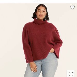 NWT - J Crew wool and recycled cashmere relaxed turtleneck
